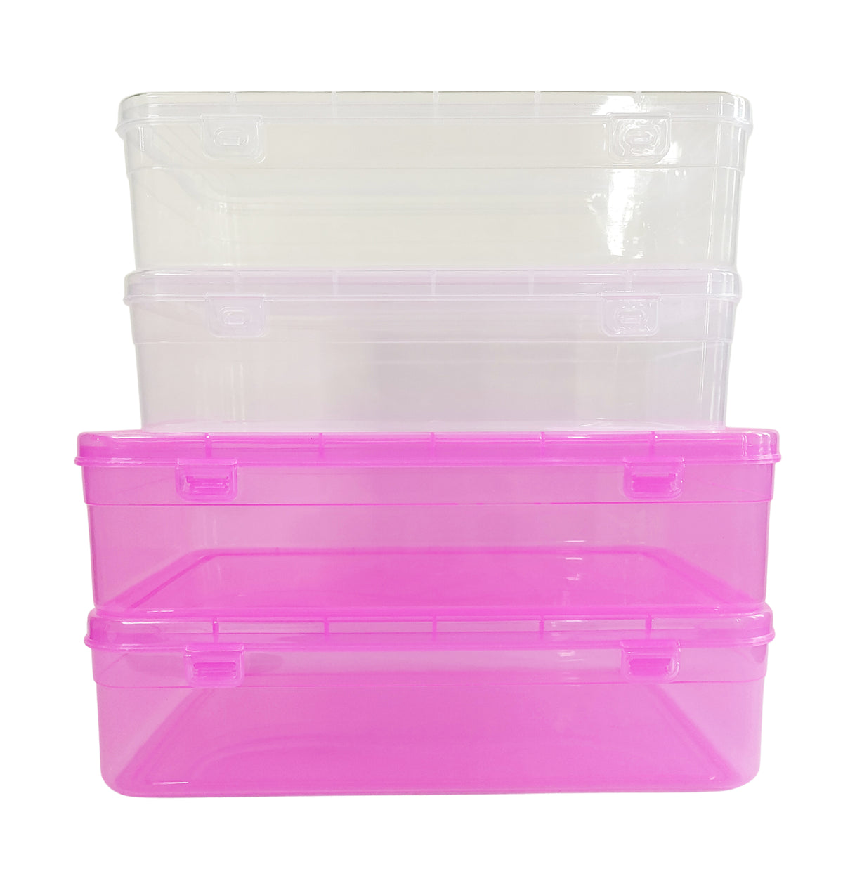 Plastic Storage Boxes - Pack of 4